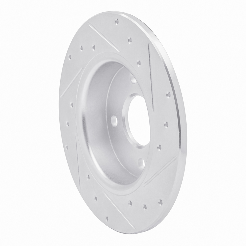 Ford Ecosport Brake Rotor (1) - Rear Left - R1 Concepts - Drilled & Slotted - Silver - `18-`22